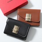 FERRAGAMO フェラガモ 名刺入れ 22 0680 775209 775210 レディース カードケース レザー ロゴ ミニ財布 カラー2色