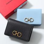 FERRAGAMO フェラガモ 名刺入れ 22 0371 755317 774993 レディース カードケース ガンチーニ レザー  ミニ財布 カラー2色