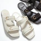 FERRAGAMO フェラガモ サンダル KATE 774580 774581 レディース レザー ミュール ダブルベルト ガンチーニ フラット ロゴ シューズ 靴 カラー2色