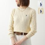 Polo Ralph Lauren ポロラルフローレン セーター 211971869 レディース ポニー 刺繍 ケーブルニット コットン クルーネック カラー2色