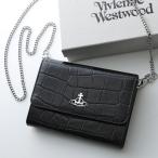 Vivienne Westwood ヴィヴィアンウエストウッド ショルダーバッグ LONG WALLET CROCODILE 52050008 L001H クロコダイル オーブ N401/BLACK