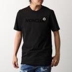 MONCLER モンクレール Tシャツ 8C00036 8390T メンズ 半袖 コットンジャージー クルーネック 刺繍ロゴ フロッキープリント カットソー 999
