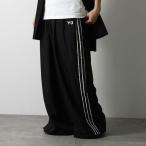 Y-3wa стул Lee брюки RAW EDGE 3 STRIPES WIDE PANTS low край 3 полоса s широкий брюки KF1192 мужской cut off Logo BLACK