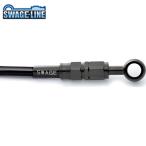 SWAGE-LINE スウェッジライン BTFB735 フロントホースキット ステンレスブラック/ブラックホース | ZEPHYR1100RS 96-02