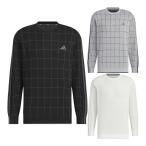  Adidas Golf свитер с длинным рукавом вырез лодочкой s Lee полоса s вязаный в клетку мужской JTY60 IM6425|IM6424|IM6427 2024 год осень-зима модель adidas golf