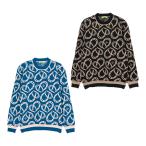  viva Heart Golf shu bar Heart рисунок вязаный тянуть over 011-14912 Golf одежда tops 2025 год осень-зима модель VIVA HEART GOLF