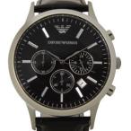 エンポリオ アルマーニ EMPORIO ARMANI メンズ 腕時計 ブラック レザー EMPOLIO ARMANI AR2447 新品 送料無料