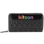 ショッピングキットソン キットソン kitson ラウンドファスナー 長財布 ハートキルト G0563 ブラック ブランド