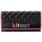 ショッピングkitson キットソン KITSON 長財布 KSG0572 ハートキルティング 財布 ブラック×ピンク