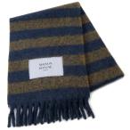 ショッピング均一セール MAISON KITSUNE メゾンキツネ マフラー メンズ  レディース LM06202WA0019S482 RUGBY STRIPES SCARF