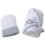 kasi одежда kashwere покрывало колпак белый × голубой BB-67-61-30 BLANKET baby покрывало одеяло младенец празднование рождения подарок 