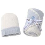 kasi одежда kashwere покрывало колпак голубой × крем BB-69C-15-30 BLANKET baby покрывало одеяло младенец празднование рождения подарок 