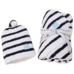 カシウェア kashwere ベビーブランケット キャップ BB-78-525-30 ボーダー ネイビー×ホワイト BABYBLANKET POLKADOT ギフト 出産祝い
