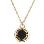 マークジェイコブス MARC JACOBS ネックレス レディース ブラック×ゴールド M0008546 062 ENAMEL エナメル ペンダント