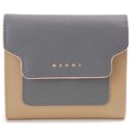 マルニ MARNI 三つ折り財布 レディース ペール・ブルー PFMO0024U6 Z327C SFFIANO サフィアーノ レザー トリフォールド