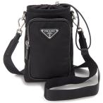 PRADA プラダ ショルダーバッグ スマートフォンケース レディース メンズ ブラック 2ZH155 2DMI F0002 PHONE CASE