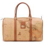 PLIMA CLASSE Prima Classe сумка "Boston bag" большая спортивная сумка Brown карта рисунок 8843 6000