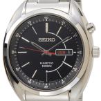 セイコー SEIKO キネティック 腕時計 SMY119P1 KINETIC ブラック×シルバー メンズ オートクォーツ 電池交換不要 セイコーウオッチ ブランド