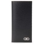 フェラガモ Ferragamo 長財布 メンズ ブラック 66 A069 686018 REVIVAL GANCIO BICOLOR