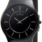 スカーゲン SKAGEN メンズ 腕時計 233 LTMB 233シリーズ Slimline Mesh Titanium ウルトラスリム チタン ブラック ブランド