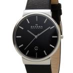 スカーゲン SKAGEN 腕時計 SKW6104 アンカー スリム レザーベルト ブラック メンズ 時計