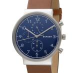 Yahoo! Yahoo!ショッピング(ヤフー ショッピング)スカーゲン SKAGEN 腕時計 SKW6358 ANCHER アンカー クロノグラフ ネイビー×ブラウン メンズ 時計 新品 送料無料