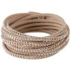 Yahoo! Yahoo!ショッピング(ヤフー ショッピング)スワロフスキー ブレスレット レディース SWAROVSKI 5043495 SLAKE DELUXE スレイク デラックス  レザー ヌードベージュ 新品