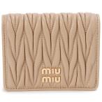 ショッピングミュウミュウ 訳あり　側面に革はがれあり　MIU MIU ミュウミュウ 二つ折り財布 レディース 5MV204 2FPP F0036