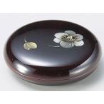 越前漆器12-12503　 沈金水仙　ジュエリーケース　溜