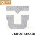 ユニオン ユー ダイカット ステッカー UNION U DIECUT STICKER シール スノーボード ビンディング スノボ カラー:BLACK サイズ:6.5inch