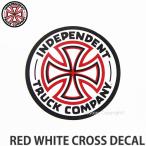 インディペンデント レッド ホワイト クロス ディケール INDEPENDENT RED WHITE CROSS DECAL スケートボード ロゴ ステッカー ジムフィリップス 直径::7.5cm