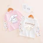 シナモン 子供 キッズ 長袖Tシャツ  春 秋 ホワイト ピンクジャージ コットンクルーネックトップス 快適でかわいい女の子の快適シャツ 春と秋のプレゼント