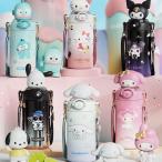  фляжка Pochacco кошка рисунок рукоятка gyo Don черный mi способ sinamo мой mero фляжка фляжка сумка ребенок нержавеющая сталь бутылка прямой .. термос теплоизоляция одним движением открытый compact 