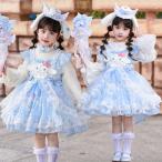 女の子用 ロリータワンピース 秋冬新作 子供服 誕生日ドレス シナモロール ふんわりチュールスカート プリンセスドレス キッズ フォーマル ワンピース 発表会