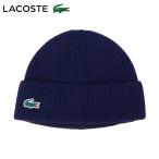 ショッピングラコステ ラコステ ニット帽 ニットキャップ ビーニー メンズ レディース rb7710-10 LACOSTE リブ ウール 保温 防寒 おでかけ ゴルフ