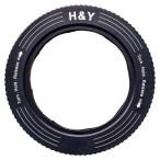 【ネコポス便配送 送料無料】H&amp;Yフィルター　REVORING 46-62mm 可変式ステップアップリング RS62　 (取り付けフィルターは67mmを装着）