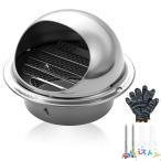 ショッピング排気口カバー フード付き 丸型排気口 通気口カバー 屋外 壁 ベントキャップ ダクト用換気口 50 70 100 150 200 300mm 防虫網付 逆風防止 304ステンレス製 煙突カウル 耐久性