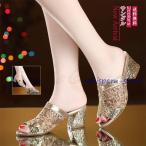 safaristoreミュール レディース サンダル 夏 サマー オープントウ 太ヒール ローヒール メッシュ 履きやすい 疲れにくい 美脚 シューズ 靴 おしゃれ