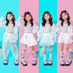  Kids танцевальный костюм выставить девушки симпатичный . рука Kids танцевальный костюм прозрачный .... tops юбка брюки Корея K-POP белый 