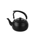 金属 やかん ケトル 1.2L ステンレス 使いやすい やかん フラット ケトル コーヒーポット IH調理器対応 直火 黒の耐久性のある屋外キャンプステンレス鋼のやかん