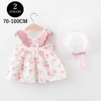  One-piece ребенок одежда девочка baby Kids летняя одежда шляпа имеется безрукавка раунд шея A линия цветочный принт ангел перо крыло симпатичный выход женщина .?ga-