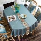 テーブルクロス テーブルカバー 楕円形 防水 撥水加工 耐熱 汚れ防止 テーブルマット 北欧 花柄 おしゃれ インテリア用品 家庭用 4人掛け 6人掛け 防塵 洗える