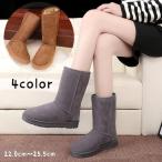 ムートンブーツ ブーツ ロング丈 レディース 女性 婦人 長靴 シューズ 厚底 フラット ペタンコ スエード調 ボア 裏起毛 防寒 防滑 暖かい あっ