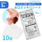 口腔ケア お口スッキリシート 2枚入 10個 歯みがき 長期5年保存 ウェットシート アルコールフリー 低刺激 日本製 コンパクト 携帯 メール便OK20個まで