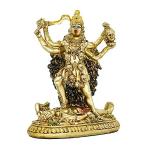 ヒンズー教女神カーリ像 彫刻 - インドの神 装飾 アンティークアイドル - インドの時の女神 死の女神像 ムルティプージャ プジャ ブッダ 寺院 マ