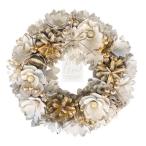 ショッピングクリスマスリース クリスマスリース M スノーホワイトフラワー 1631B クリスマスリース 壁飾り かわいい おしゃれ 可愛い ギフト プレゼント 天然素材 飾り