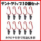 テントクリップ タープクリップ 簡単 カラビナ付き アウトドア キャンプ テント タープ用 10個セット