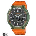 Yahoo! Yahoo!ショッピング(ヤフー ショッピング)G-SHOCK 薄型 デジタル・アナログコンビ クリアグリーン×オレンジ GA-2100HC-4AJF