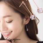 Yahoo! Yahoo!ショッピング(ヤフー ショッピング)SILVER925 ダイスカットCZ チェーンピアス ピンクゴールド ピアス レディース 金属アレルギー対応 シルバー シルバー925 シンプル ジュエリー アクセサリー