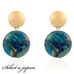 Yahoo! Yahoo!ショッピング(ヤフー ショッピング)ピアス レディース 丸型 アクリル 2連 ジュエリー アクセサリー シンプル カジュアル 大人 ワンポイント プレゼント ギフト